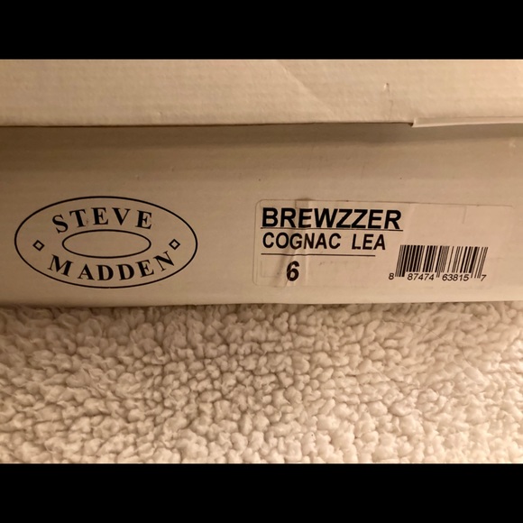 Steve Madden Brewzzer Cognac Leather Belted Boot - Picture 10 of 10